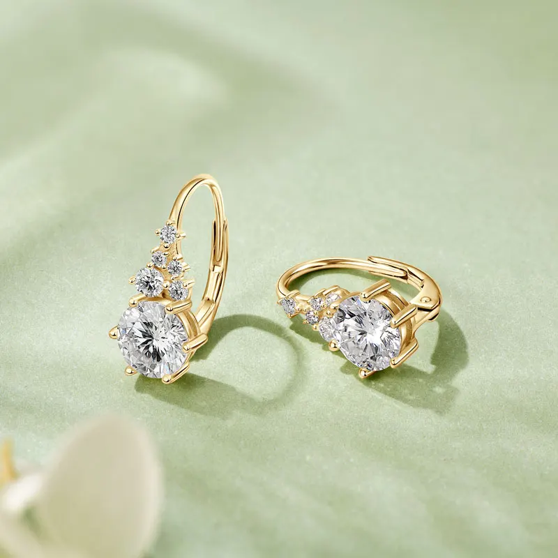 

Ehhai круглые серьги-кольца из муассанита для женщин, оригинальные серьги из стерлингового серебра 925 пробы, ювелирные изделия, подарочные подвески с сертификатом