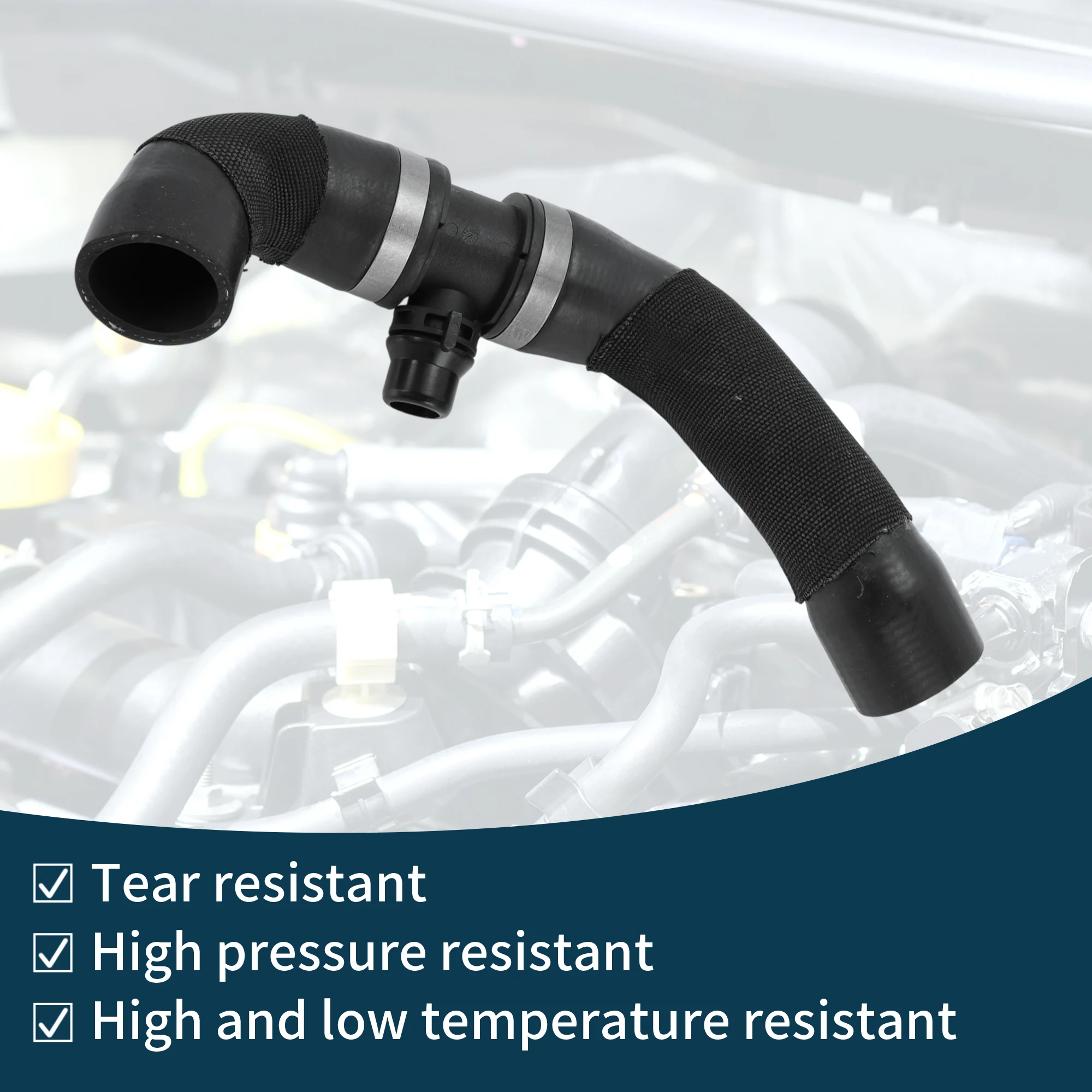 Шланг радиатора Motoforti, шланг обогревателя No 11538645480 для BMW Mini Cooper 18-23, резиновый шланг охлаждающей жидкости, черный, 1 шт.