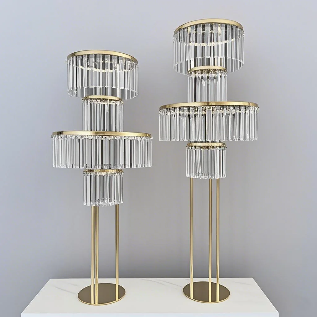 

3-6pcs)80-120cmNew Style Events gold sliver Flower Stand for Wedding Used