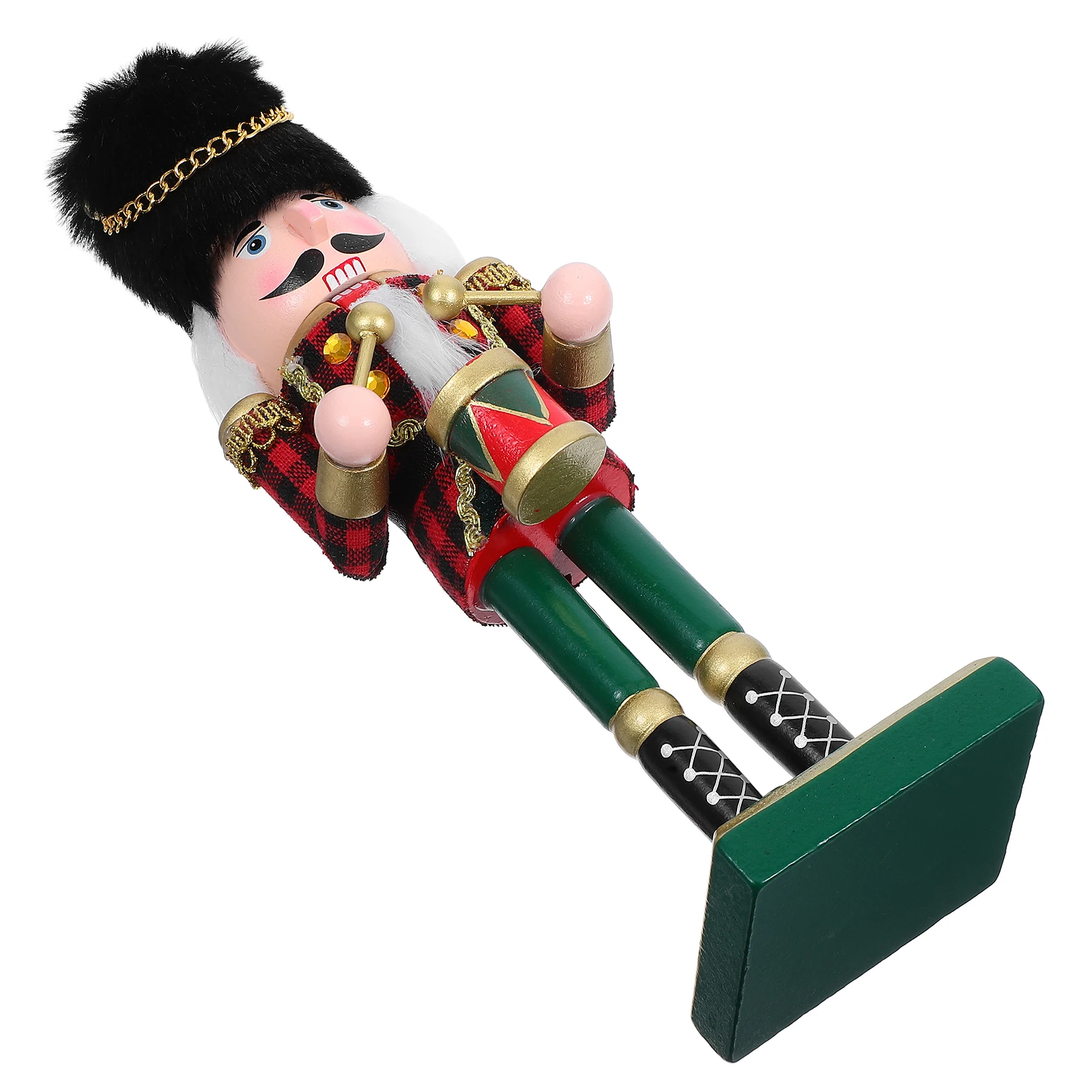 

Wooden Nutcracker Soldier Decoration 25cm Christmas Ornaments Home Decor Displays Sturdy Craftsmanship Luck Symbol Classic Theme