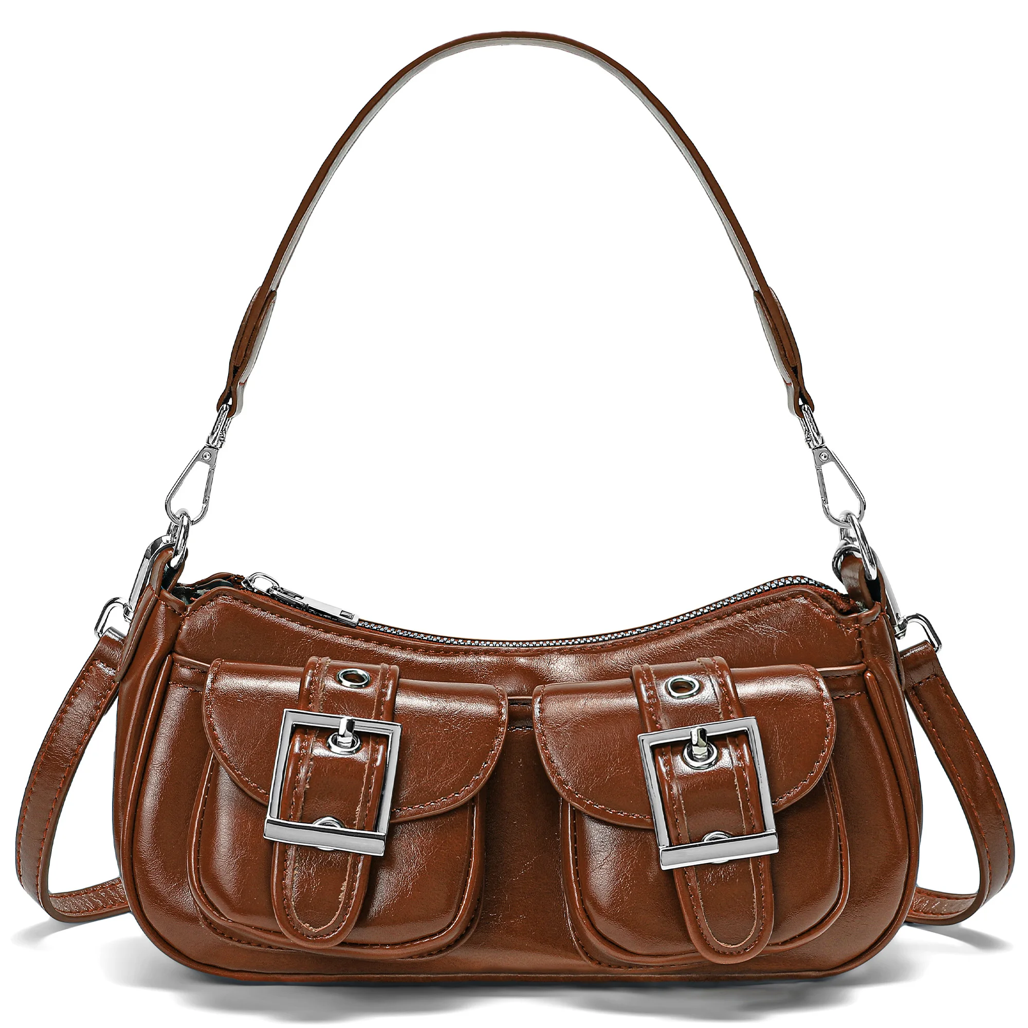 Punk Shoulder Bag Hobo Bag Women's Fashion Cross Body Bag Motorcycle Bag Handbag Purse Ladies Bag