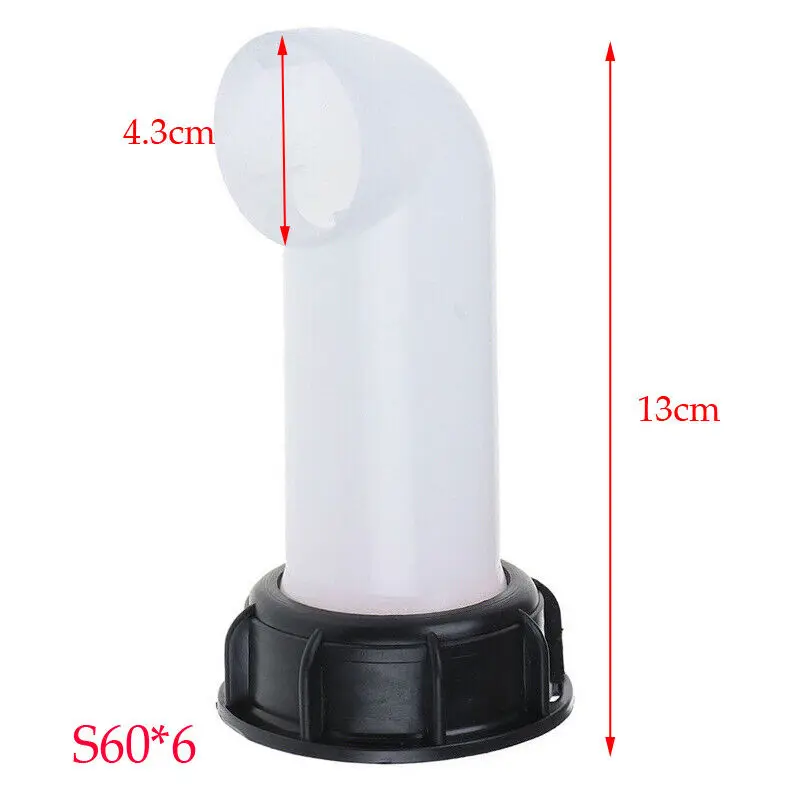 Plastic IBC Tank Spout Outlet Tap Fitting Water Oil Fuel Diesel Nozzle Pour Connector Replacement Chemical Accessory Adapter