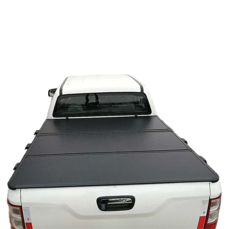 Retractable Tri-Fold Hard Aluminum Alloy Tonneau Cover For Great Wall Power Wingle 6 Pickup, Hilux Tailbox And Ranger