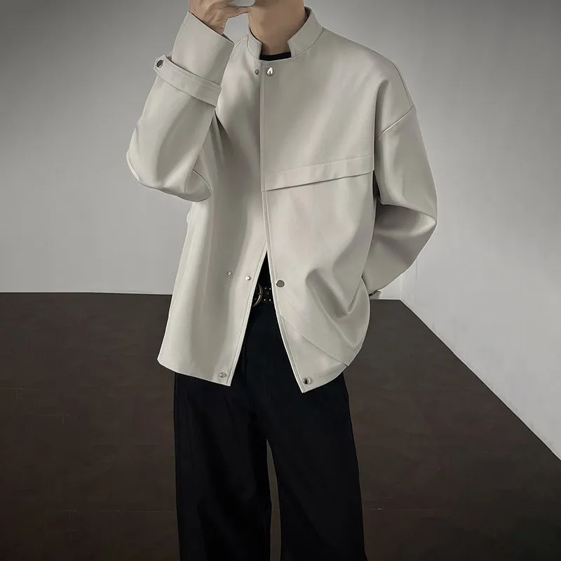 

Новая мужская куртка в китайском стиле с косым воротником, простой современный повседневный дизайн, премиум-класс, полиэстер, весенний сезон