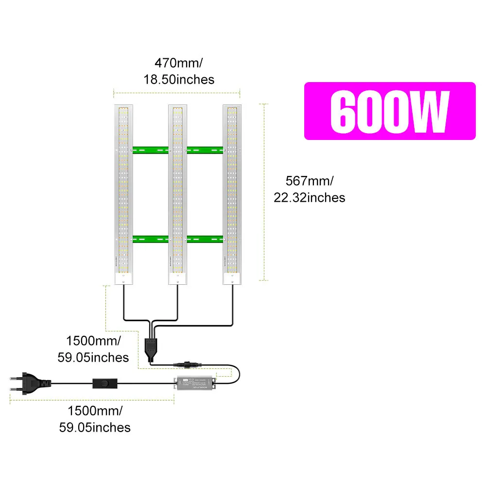 1200W LED-kweeklampen Volledig spectrum Quantum Board IR UV-plantenlamp Kastent Groene groenten Tomaat Bloemen Vullen Verlichting