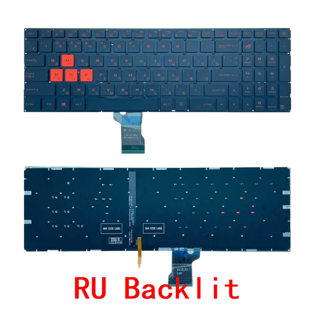 New US Russian Spanish Laptop Backlit Keyboard For ASUS ROG Strix GL702 VT GL702VM GL702VS GL502 VM GL502VS Replacement