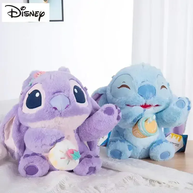 28 cm Disney Lilo & Stitch Cartoon Angel Knuffel Anime Zacht Gevuld Pop Kussen Kinderverjaardag Kerstcadeau