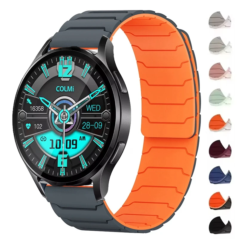 22mm 20mm Magnetic Band For COLMI i28 Ultra Sports Silicone Strap For COLMI C8 Max/P81 P71 P73 P82 C81 P28 Plus Bracelet Correa