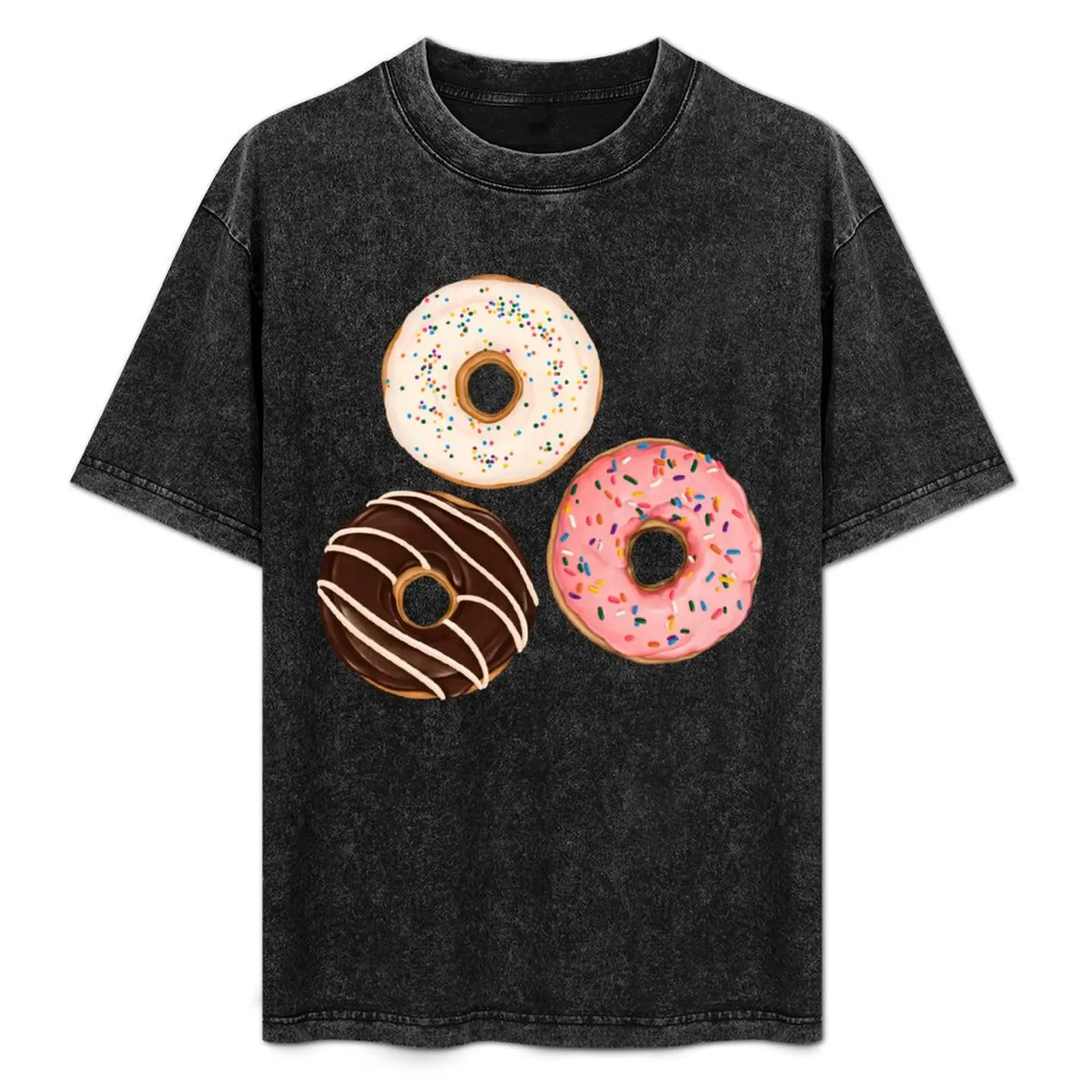 Assorted Donuts - Chocolate Glaze, Strawberry Sprinkle, Vanilla Funfetti T-Shirt Funny t-shirts tops shirts men