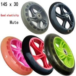 1pc Scooter Wheel 6 Inch Universal Wheels Wheelchair Front Wheels With Bearing 145mm High Elasticity No Slip Replacement Parts