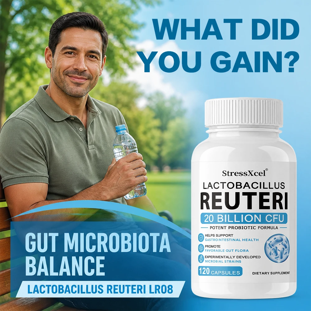 Lactobacillus Probiotics 20 Billion CFU L Reuteri Probiotics Intestinal Health Support - 120 Capsules
