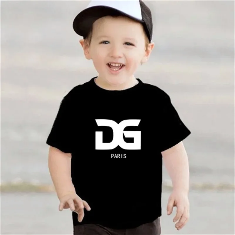 High quality children's fashion letter printed T-shirt for girls boys o neck short sleeve summer top T-shirt children's clothing