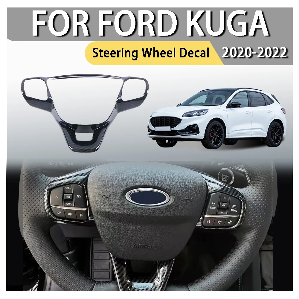 

ABS Plastic Cars Accessories Car Upgrade Steering Wheel Decal For Ford Kuga 2020 2021 2022 Car Decoration Car Styling
