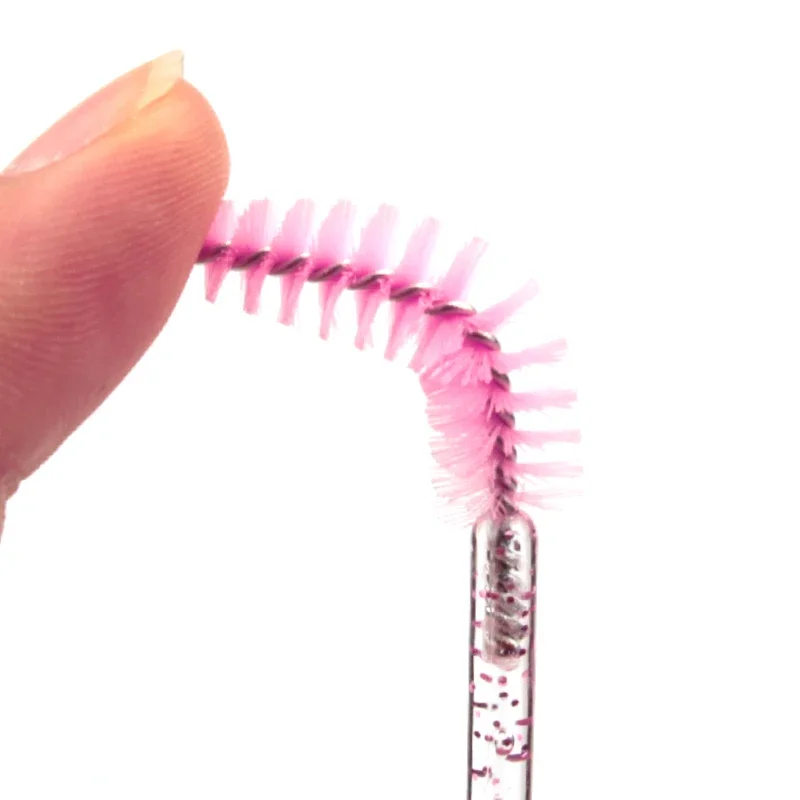 Nieuwe 5/25/50 Stuks Groothandel Kristal Wimpers Borstel Applicator Wimper Borstels Plastic Mascara Wand Wimpers Extension make-up Schoonheid