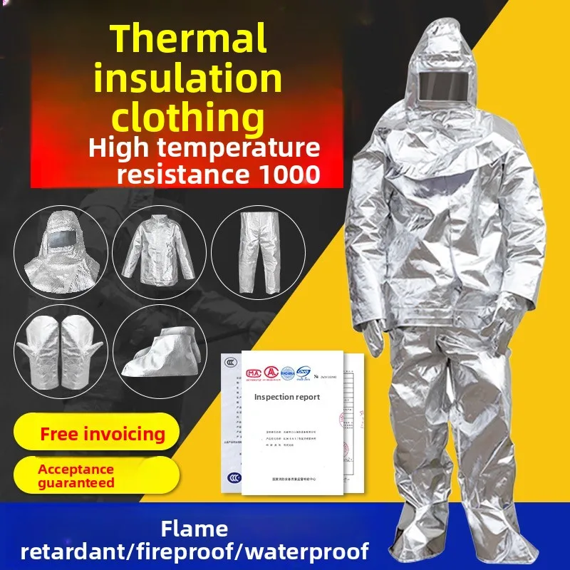 Fire insulation clothing 1000 degrees high temperature resistance 500 degrees fire clothing anti-scalding radiation