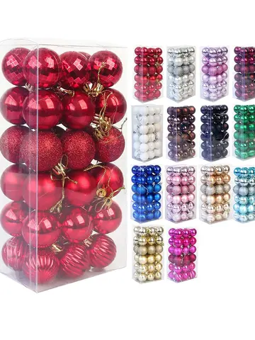 36Pcs 3CM Christmas Balls Christmas Tree Decoration Pendant for Home Party Decor 2025 New Year Navidad Gifts Ornaments Accessory