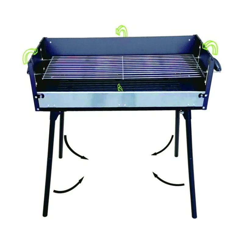 

Folding plate outdoor barbecue grill courtyard grill large portable outdoor American home