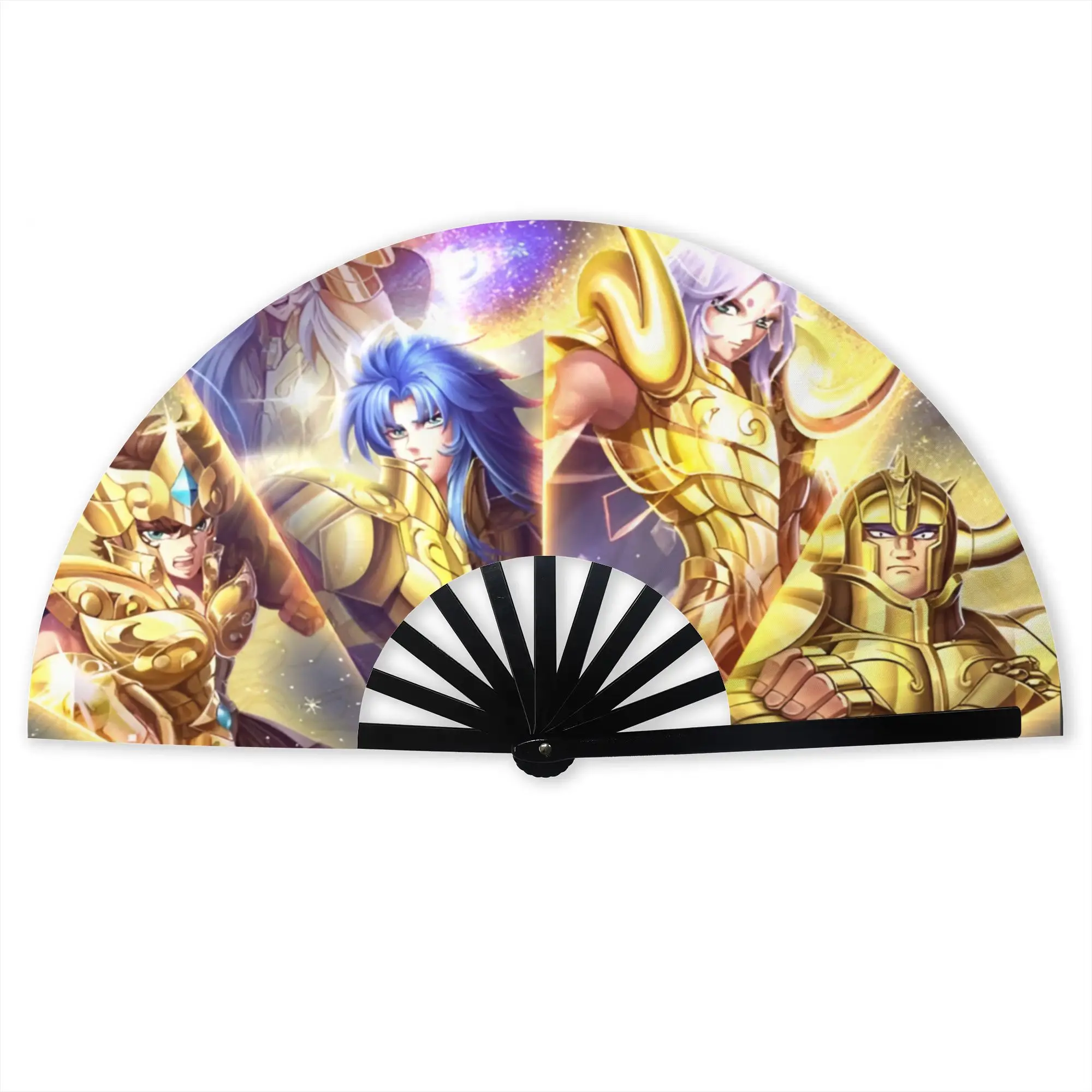 Éventail Pliant S-Saints S-Seiyas Style Chinois Dessin Animé Anime Réveil Marin Éventail Décoratif Élégant de Haute Qualité Cadeau