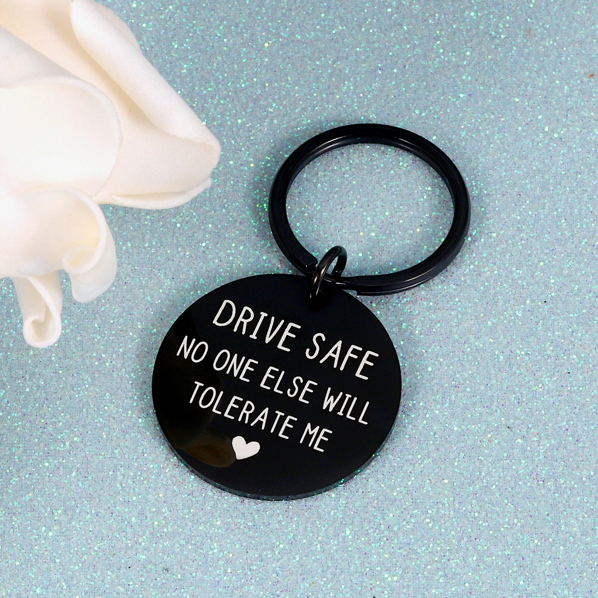 Quebraru Personalized KeyChain for Boyfriend Husband Valentine's Day Anniversary Gift Drive Safe No One Else Will Tolerate Me