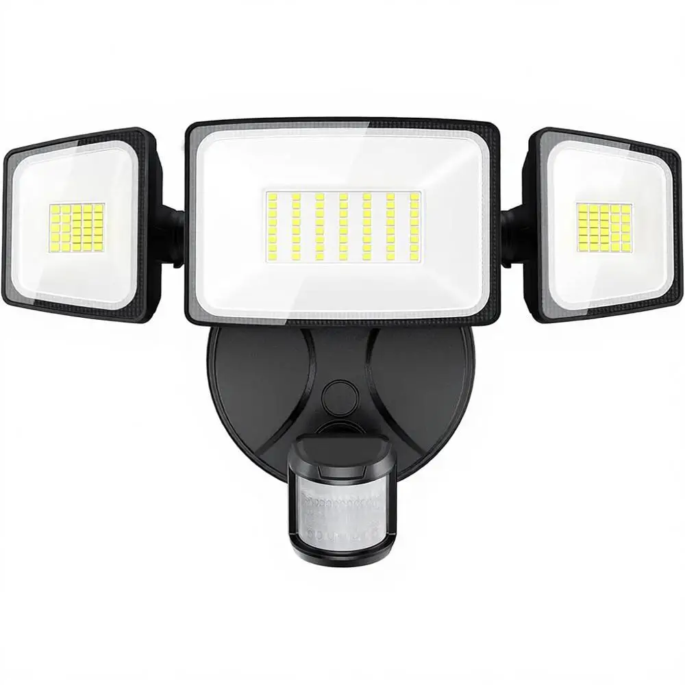 

Уличный светодиодный светильник с датчиком движения 70 Вт, 7000 люмен, от заката до рассвета, IP65, водонепроницаемый, для стен, входных групп, лестниц, двора