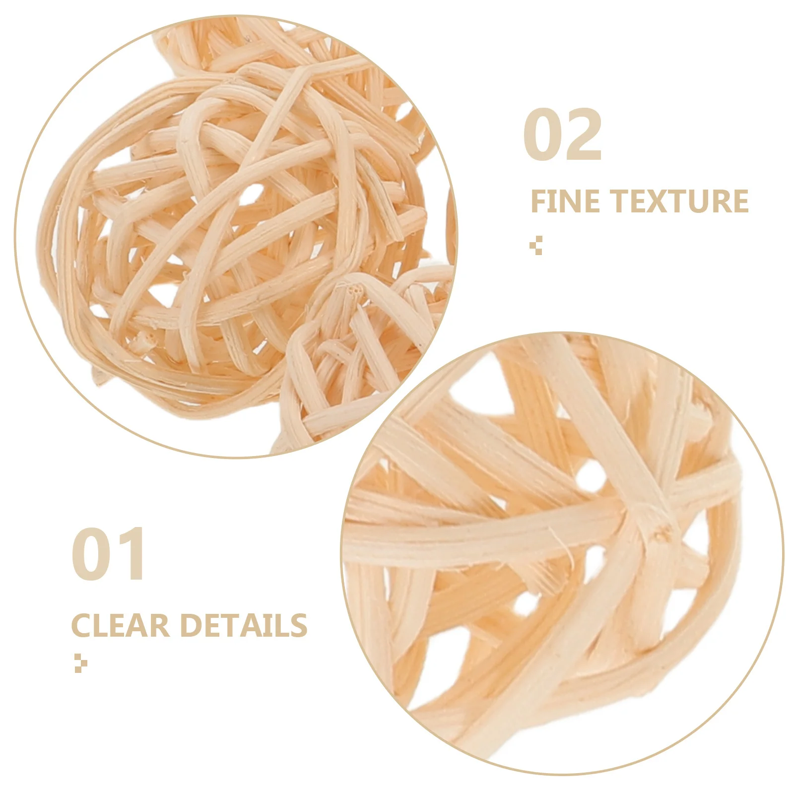 50Pcs Handwoven Rattan Decorative Balls Rustic Wicker Orbs Vase Filler Bowl Centerpiece Christmas Decor Wicker Decor - Image 5