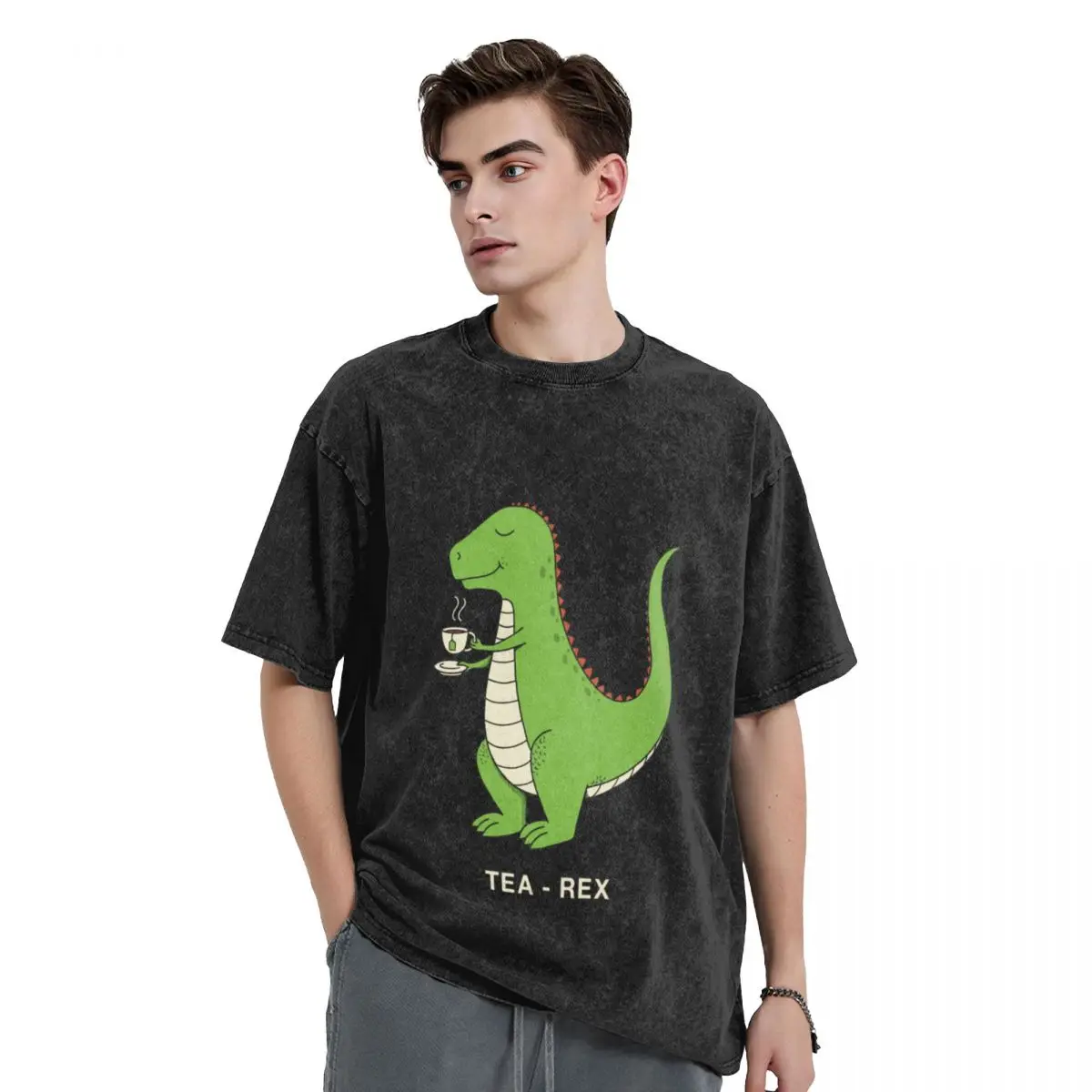 Tea Rex T-Shirt shirts graphic oversized graphic tee customs black t-shirts for men