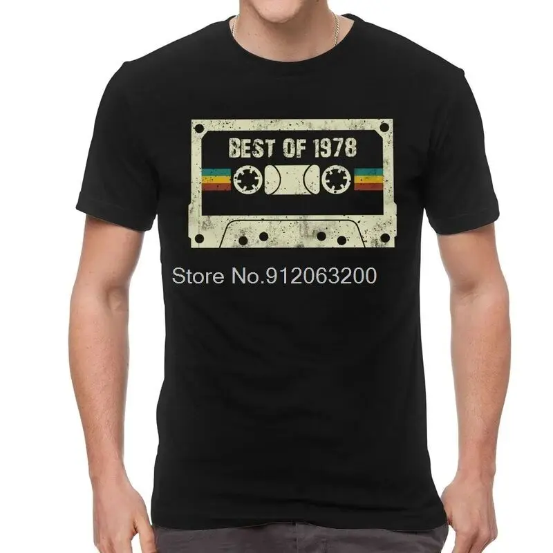 Best Vintage 1978 Men's Graphic T-Shirt Short S Customizable Hand-Painted Design Clothing Customization Service
