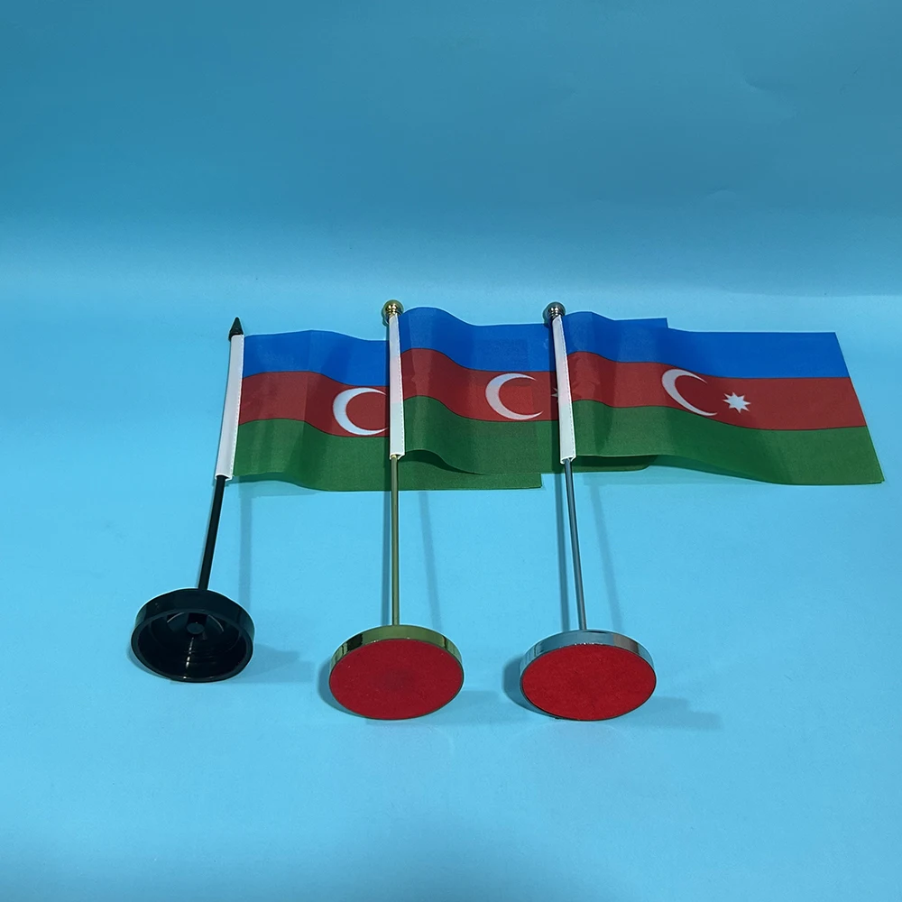 SKY FLAG Office Desk Flag of Azerbaijan Flag 14x21cm Azerbaijan National Banner Desk Ornaments Flags Polyester Table Flag