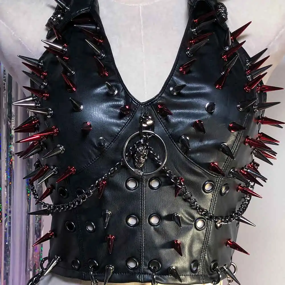 

Harajuku Hand Made Teen 90s 80s Y2K Halter Camisole TOPS Kawaii Grunge Eco Emo Goth Gothic Tank Cyber Punk Rock DIY E-Girls