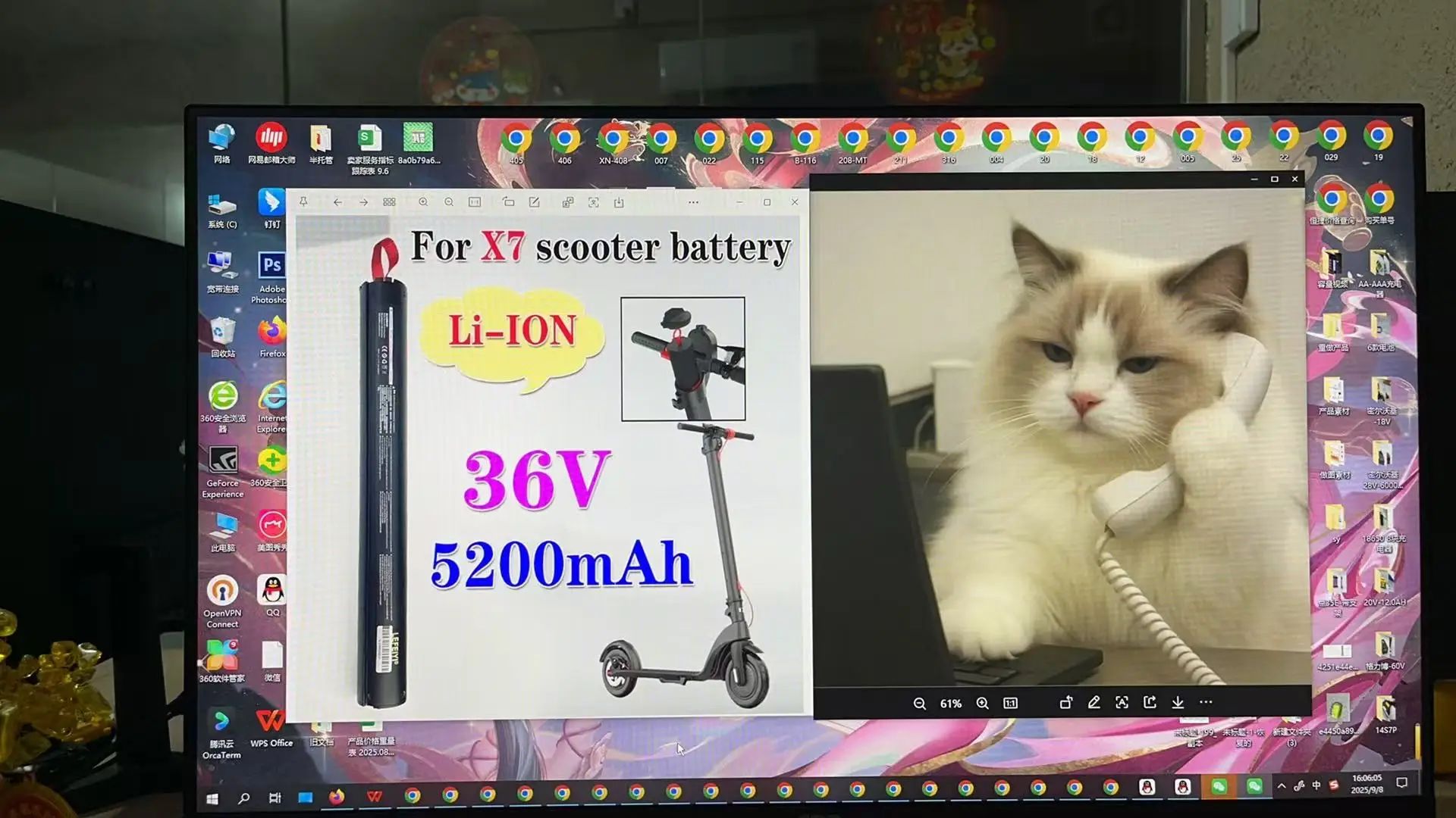 

36V 5200mAh X7 Rechargeable Lithium Battery Pack for Scooter 187Wh HX Scooter Battery Accessories Replacement Part