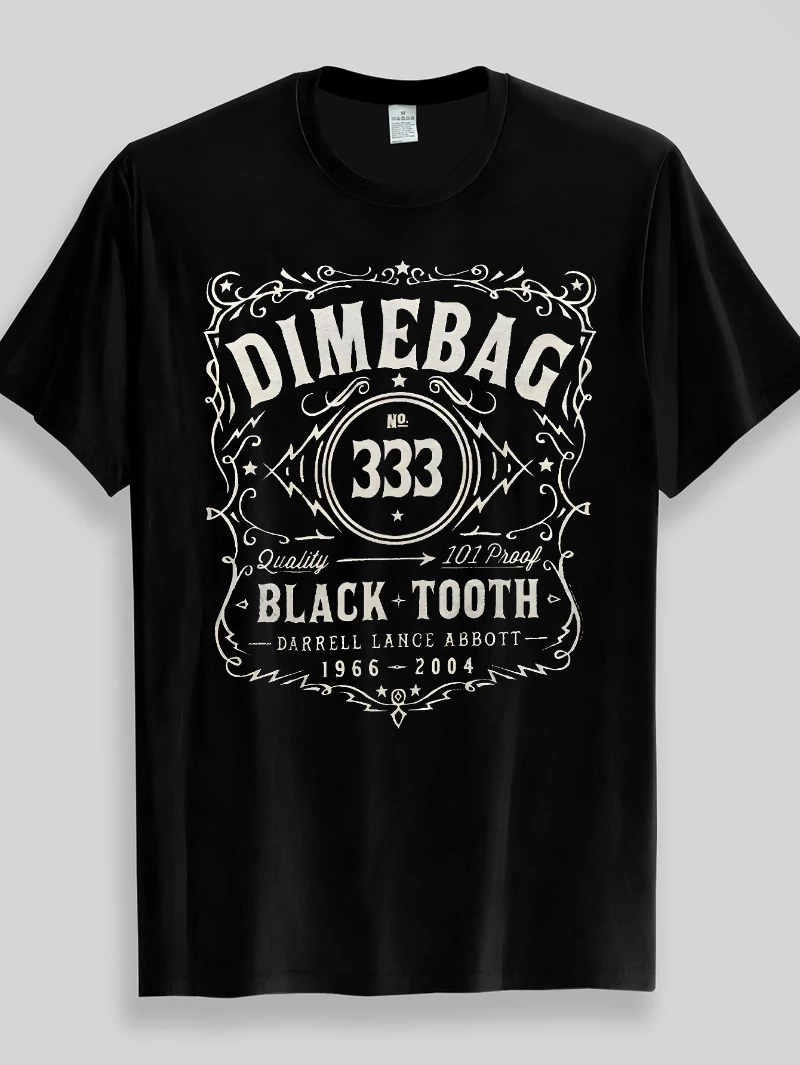 Dimebag Darrell Abott Bla Tooth Rock Commemorative Retro T-Shirt Pure Cotton Streetwear Couple Shirt  oversized t shirt