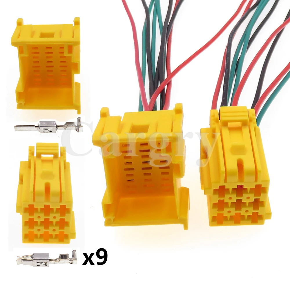 

1 Set 9P 1-967626-1 1-967621-1 Car Male Plug Female Connector 967621-1 Automobile Starter Electric Cable Unsealed Socket