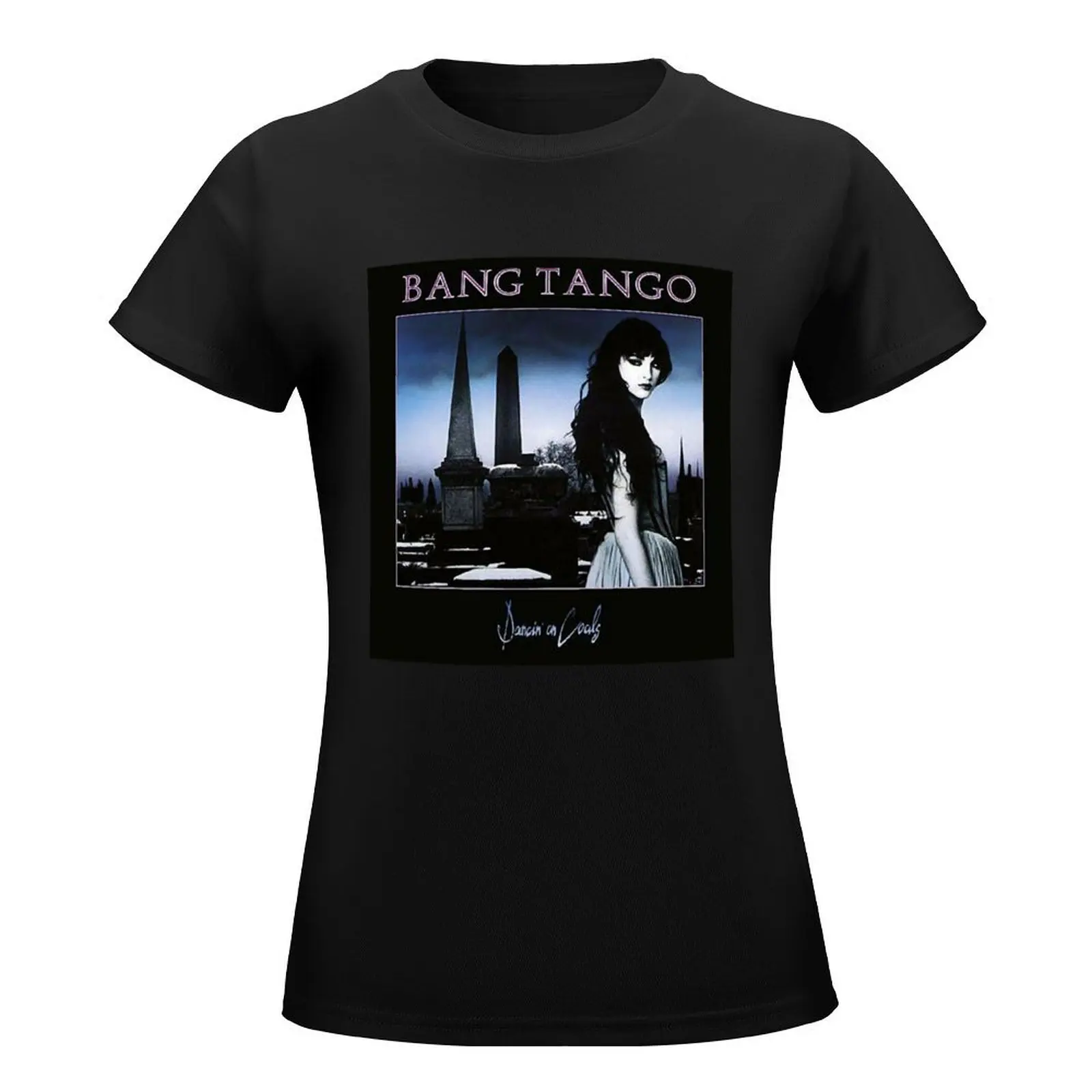 blackwhitereddesign punk heavy metal rock band bang tango album T-Shirt anime clothes plus size tops T-shirts for Women