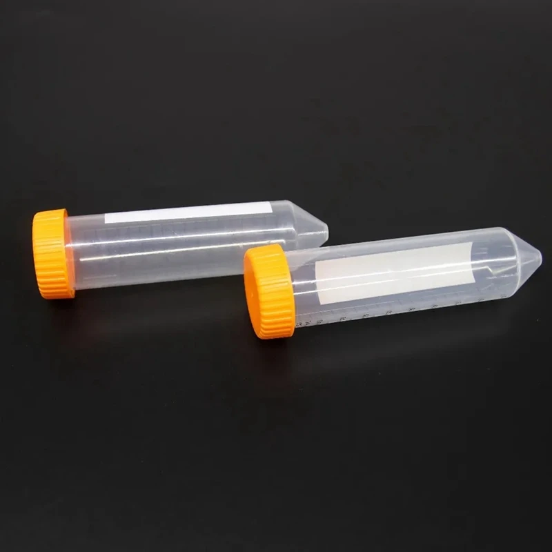 50Pcs Conical Centrifuge Tube Coffee Bean Centrifuge Tubes Centrifuge Tubes 50Ml Plastic Screw Cap Cusp Bottom Test Tubes