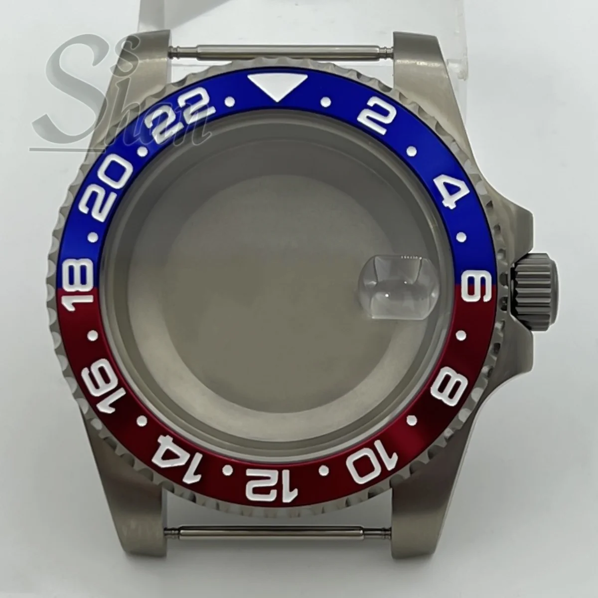 40mm Titanium Alloy Watch Case with 20mm Titanium Alloy Bracelet SUB GMT Style Compatible with NH34 NH35 ETA2824 PT5000 Movemen