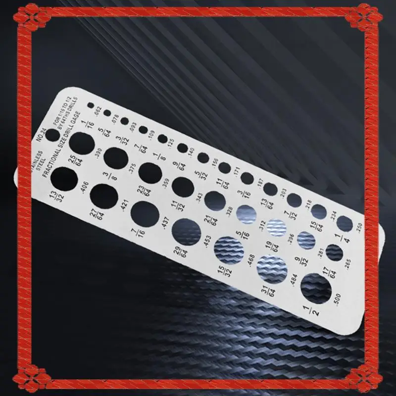 1 ชิ้นเส้นผ่านศูนย์กลางสแตนเลสเส้นผ่านศูนย์กลางวัดความหนาของลวด Measurer เครื่องทดสอบไม้บรรทัด DIY เจาะวัดเครื่องมือวัด