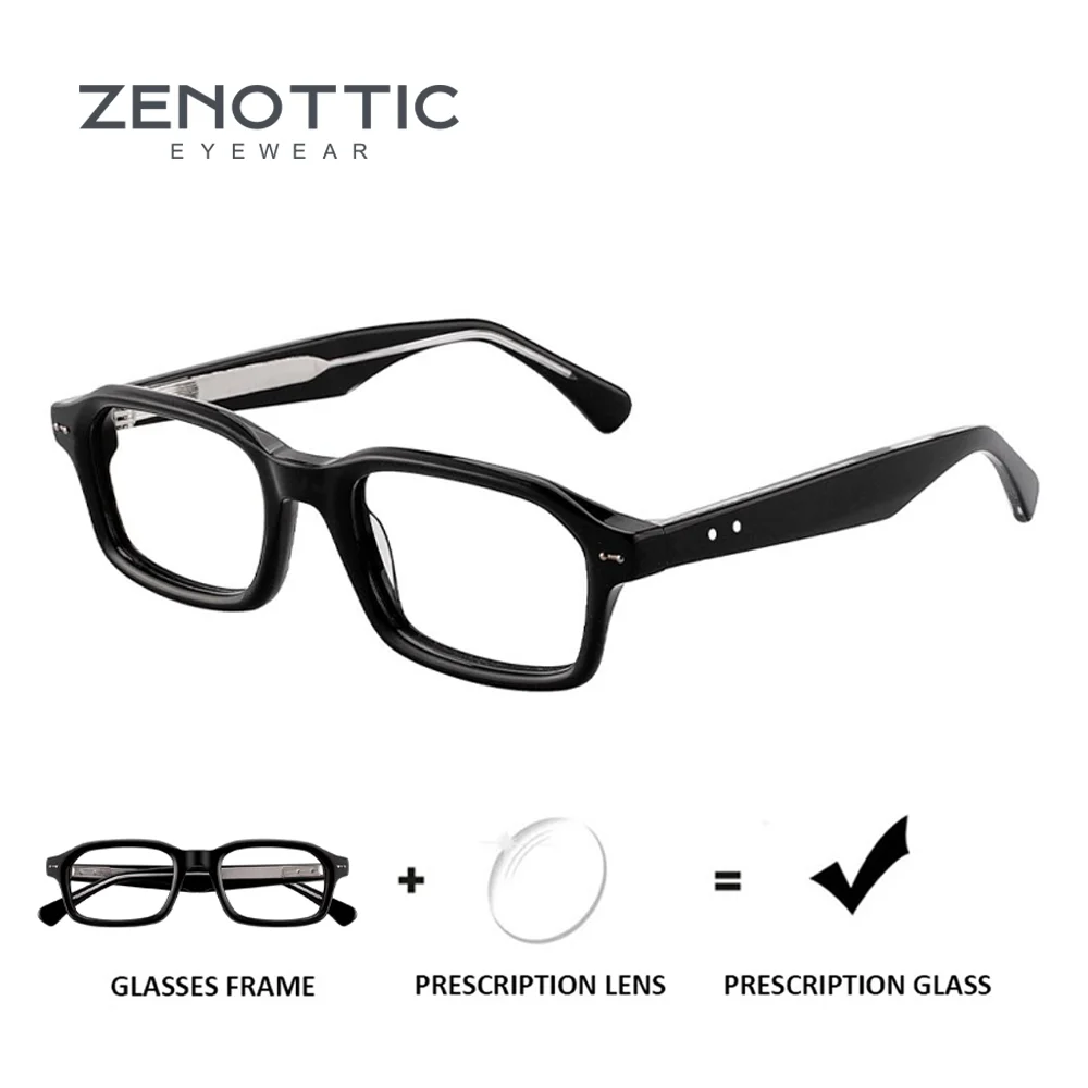 

ZENOTTIC популярные ацетатные очки по рецепту для унисекс квадратные фотохромные оптические очки прогрессивные/очки для близорукости