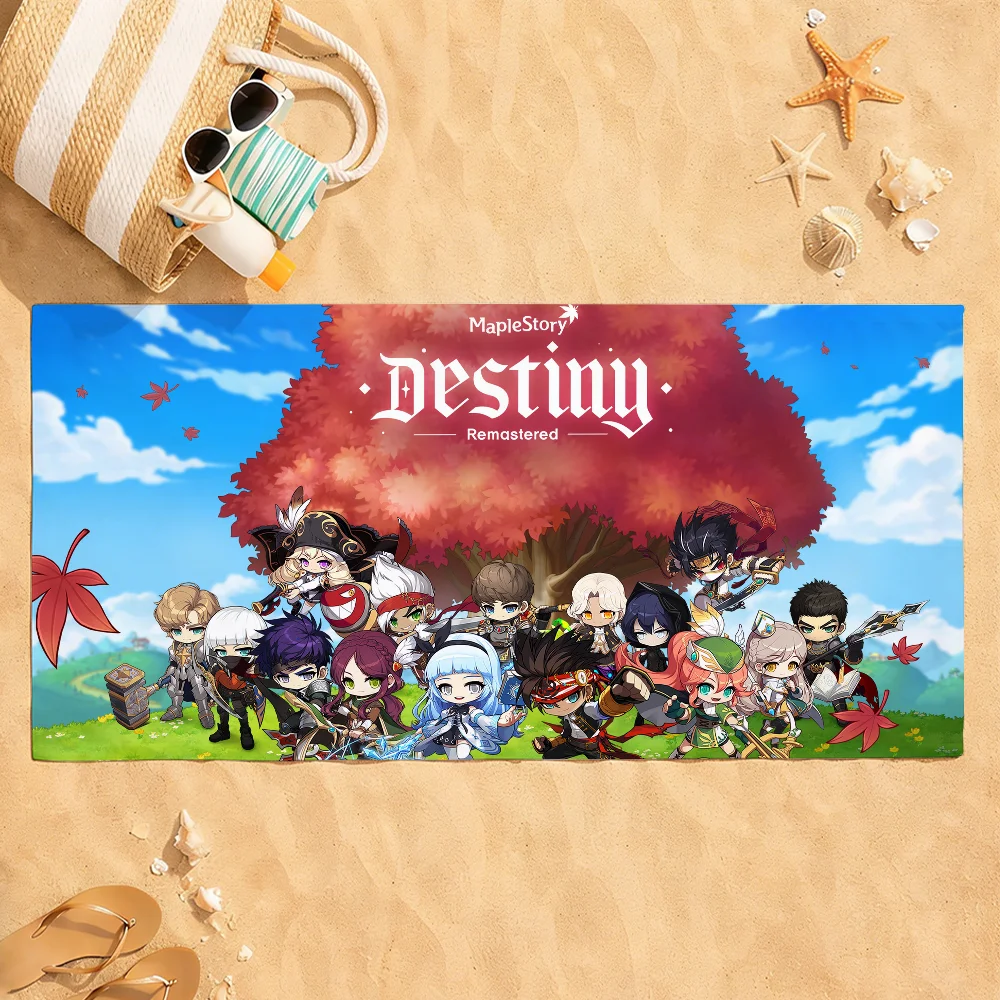 Game Maplestory Towel Quick Dry Absorbent Beach Towel for Sports, Fitness, Swimming and Outdoor Activities
