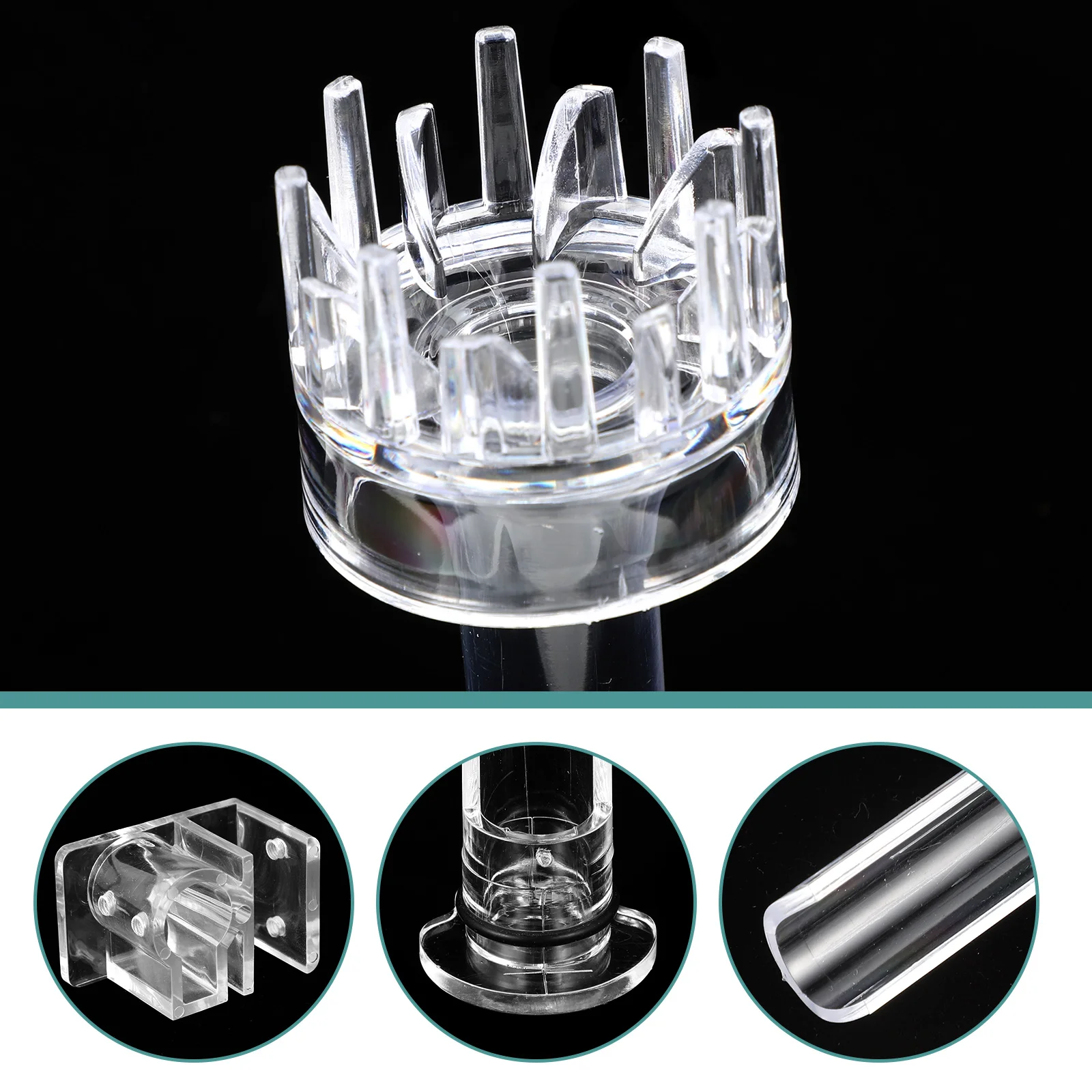 

1Set Fish Tank Water Hose Holder Acrylic Clamp Sturdy Fixator Aquarium Tube Fixation Tool Fish Accessories for Tanks