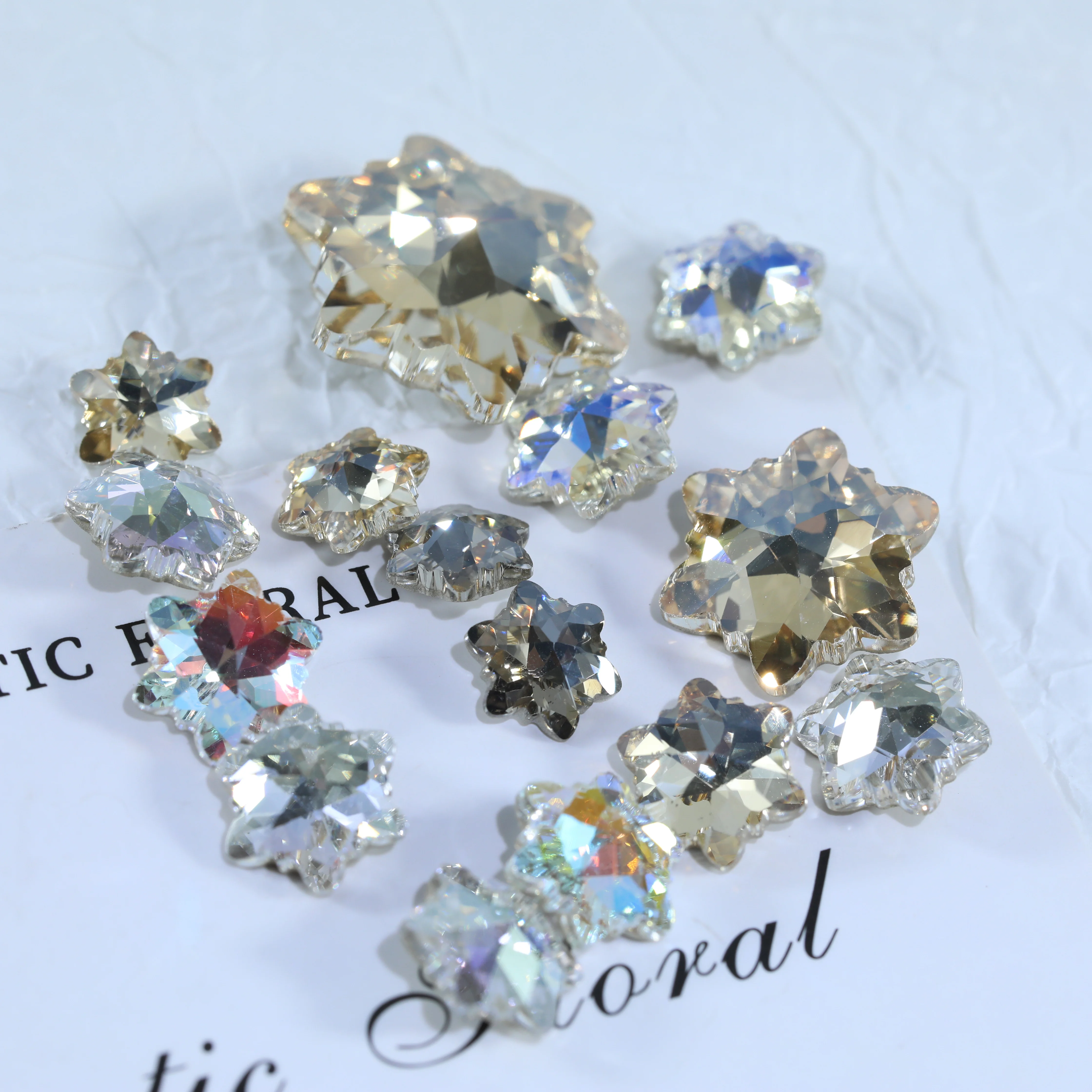 Edelweiss Fancy Stone Glänzende Kristalle Weihnachtskollektion Strasssteine DIY Bastelzubehör Haarschmuck Nagelkunst Taschenzubehör – Detail 3