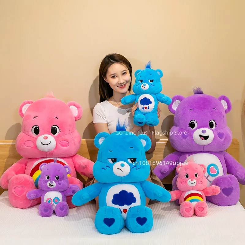 90cm tamanho grande arco-íris urso dos desenhos animados anime pelúcia boneca decoração do quarto peluche travesseiro kawaii plushies ornamentos presentes