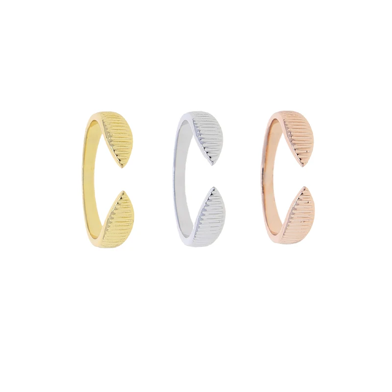 Wholesale Simple Fashion Women Finger Jewelry Open Adjusted Gold Color Spike Rings