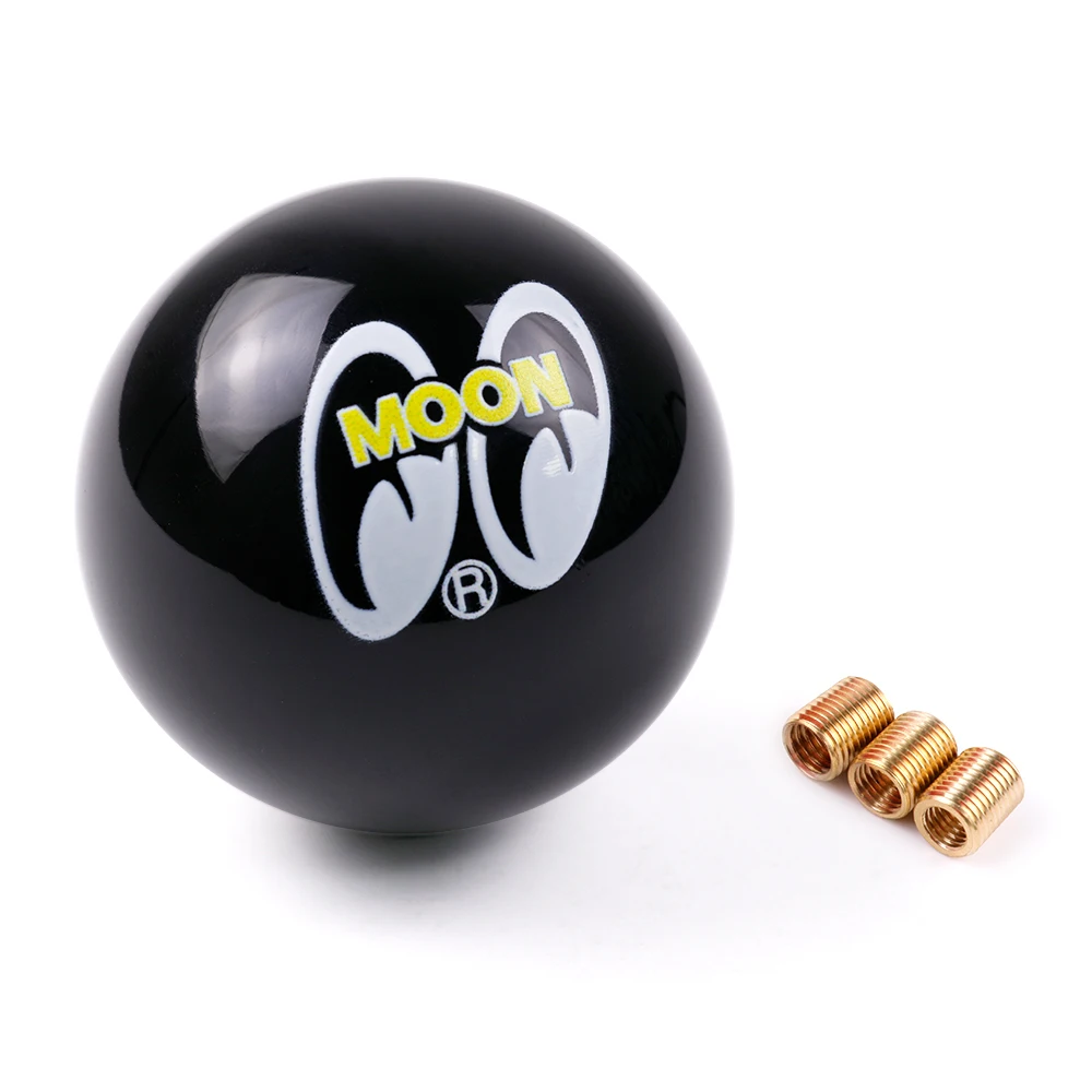 عيون القمر كرة مستديرة ابتسامة الوجه JDM علامة سيارة والعتاد عصا التحول المقبض شيفتر رافعة الرأس #3