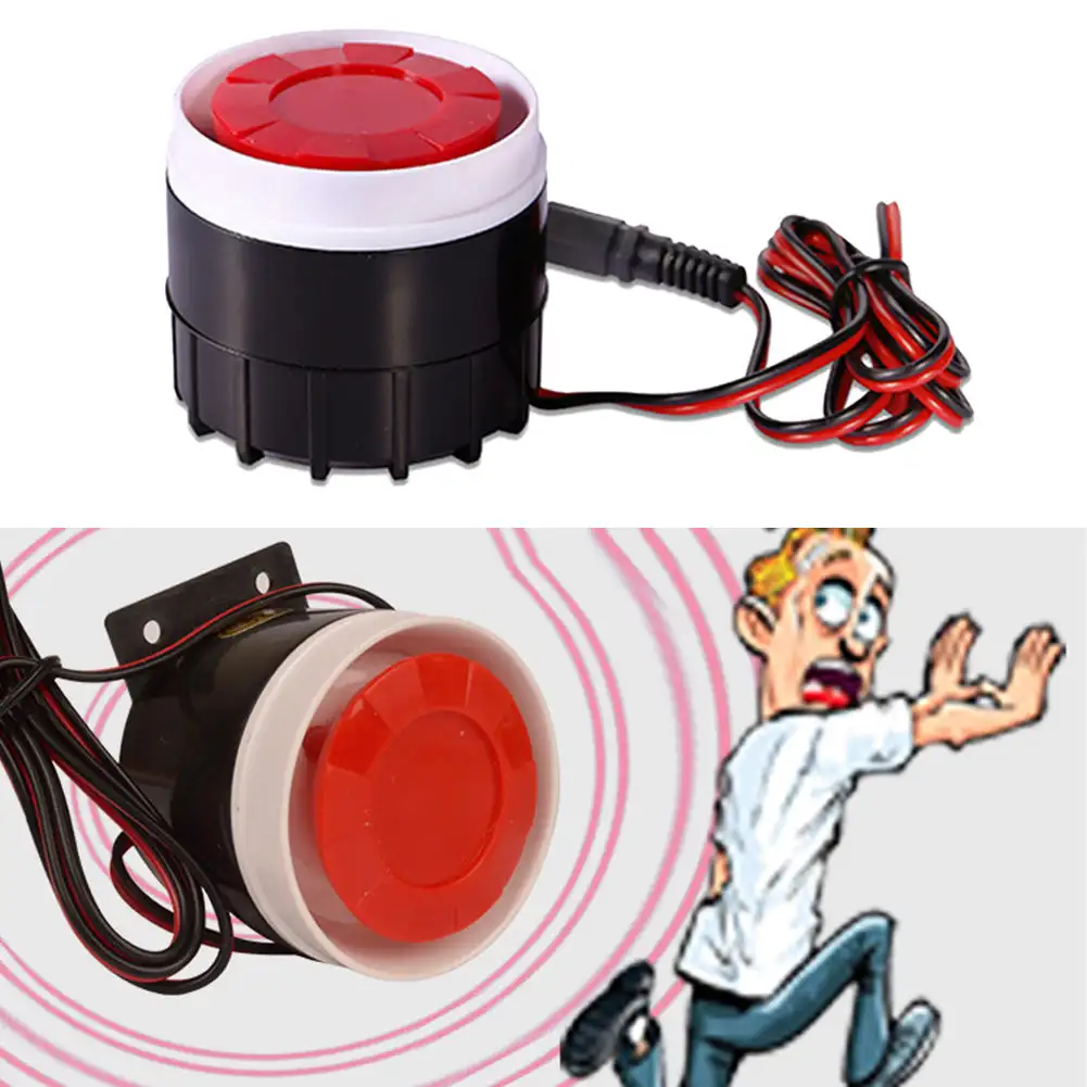 DC 5-12V Mini Alarm Siren Audio and Visual Alarm Anti-theft Buzzer High-decibel Security Piezo Buzzer Alarm Horn