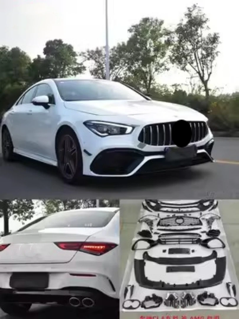 

ABS Body Kit Front Bumper Grill Mask for Mercedes-Benz C118 CLA200 260 modified CLA45S amg strip rear lip tail throat