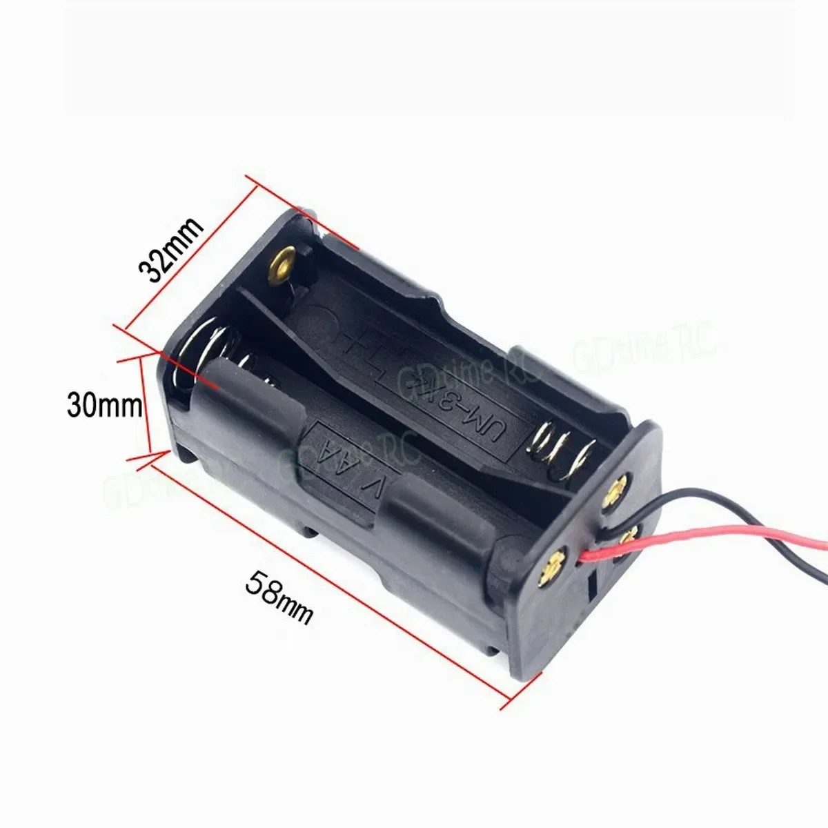 Receiver Battery Pack Case Box 4 x AA JR JST Connector(Battery Insert Compartment) for 1/8 1/10 1/16 RC Nitro Car HSP Himoto HPI