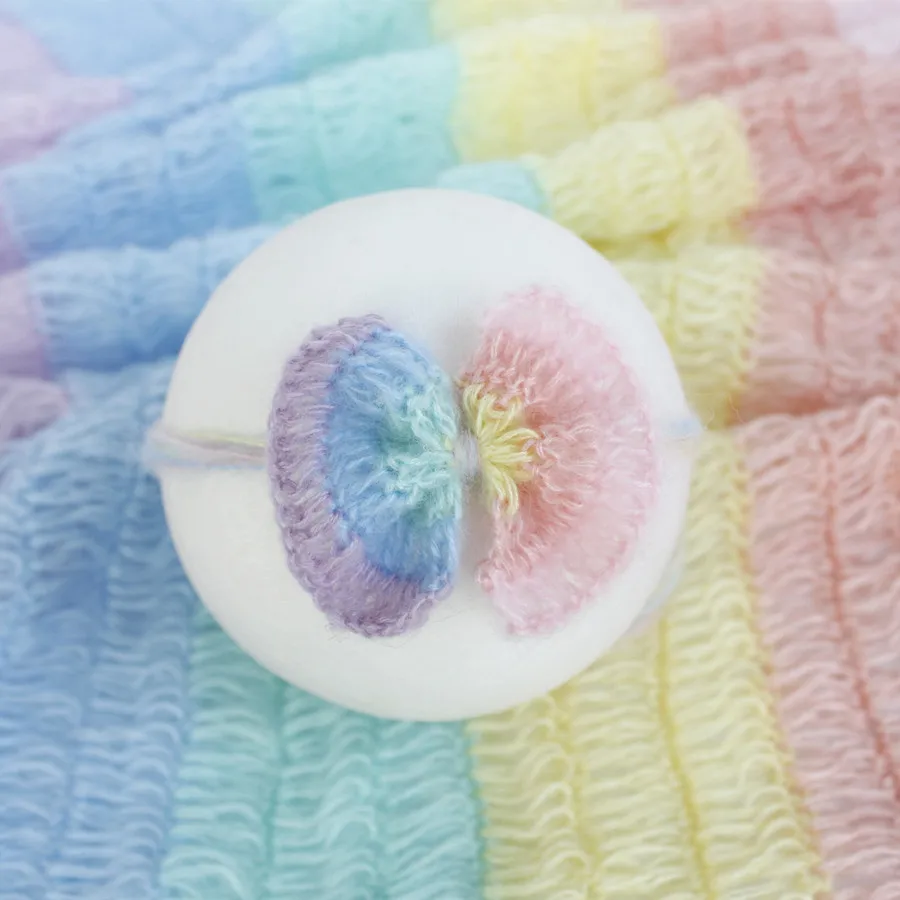 Conjunto de arco iris para recién nacido, accesorios de fotografía para recién nacidos, accesorios para bebés, diadema para el pelo de bebé recién