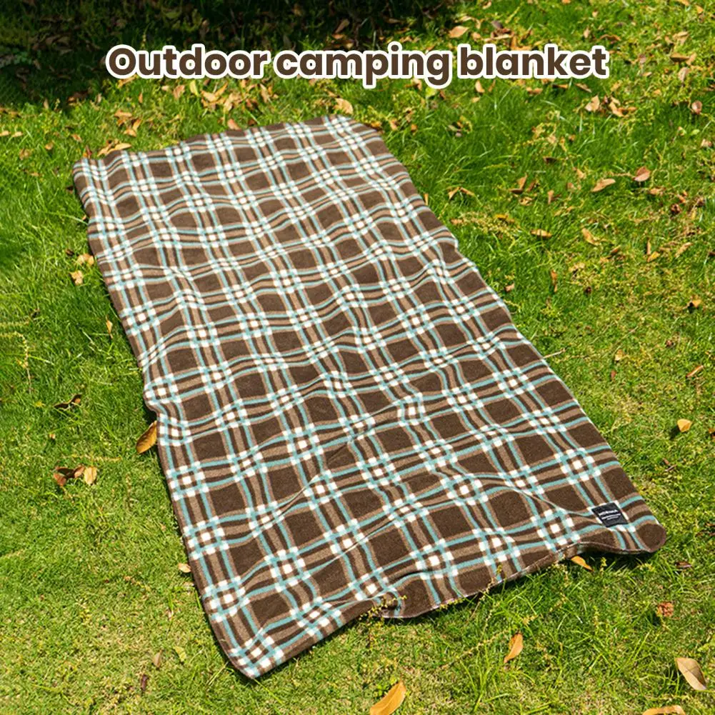 Compact Camping Blanket Camping Blanket Versatile Outdoor Mini Blanket Plaid Print for Camping Picnics Sofa Cover for Air