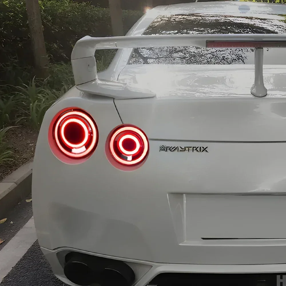 Модернизированные автомобильные задние фонари в сборе для Nissan GT-R 2007-2023, автоматические задние фонари, новые светодиодные противотуманные тормозные указатели поворота, аксессуары