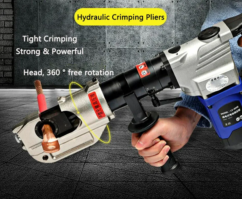 

Plug-in Electric Hydraulic Crimping Pliers LZ-240/300/400 Portable Copper Aluminum Terminal Crimping Tool Cable Crimping machine